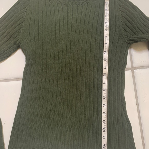 Sweater Vintage Dark Army Green #classic sweater - Picture 5 of 6